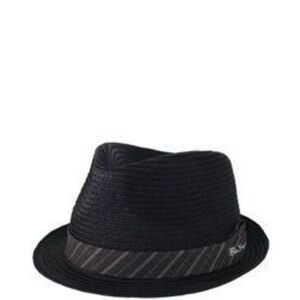 ✨Ben Sherman Black Paper Straw Fedora Sz L/XL Hat✨
